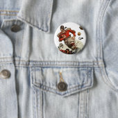 ヴィンテージスポーツサッカークォーターバックランニングプレイヤー 缶バッジ (インサイチュ)