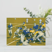 ヴィンテージスポーツサッカーゲーム，金ゴールド対ブルーチーム (スタンド正面)