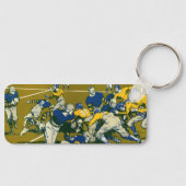 ヴィンテージスポーツサッカーゲーム，金ゴールド対ブルーチーム キーホルダー (正面)