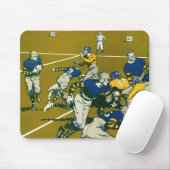 ヴィンテージスポーツサッカーゲーム，金ゴールド対ブルーチーム マウスパッド (マウス)