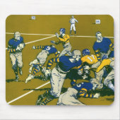 ヴィンテージスポーツサッカーゲーム,金ゴールド対ブルーチーム マウスパッド (正面)