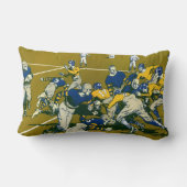ヴィンテージスポーツサッカーゲーム，金ゴールド対ブルーチーム ランバークッション (裏面)