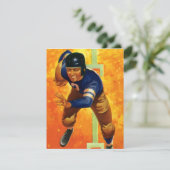 ヴィンテージスポーツサッカー選手クォーターバックランニング (スタンド正面)