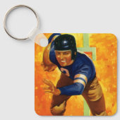 ヴィンテージスポーツサッカー選手クォーターバックランニング キーホルダー (正面)