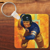 ヴィンテージスポーツサッカー選手クォーターバックランニング キーホルダー (正面)