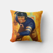 ヴィンテージスポーツサッカー選手クォーターバックランニング クッション (正面)