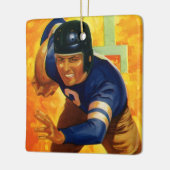 ヴィンテージスポーツサッカー選手クォーターバックランニング セラミックオーナメント (左)