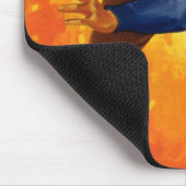 ヴィンテージスポーツサッカー選手クォーターバックランニング マウスパッド (コーナー)