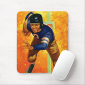 ヴィンテージスポーツサッカー選手クォーターバックランニング マウスパッド (マウス)