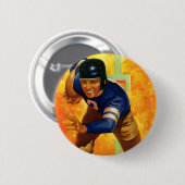 ヴィンテージスポーツサッカー選手クォーターバックランニング 缶バッジ (正面&裏面)