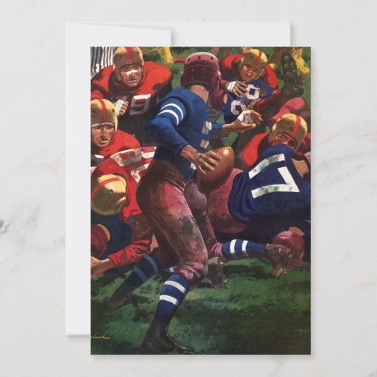 ヴィンテージスポーツサッカー選手クォーターバックinゲーム (正面)