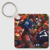 ヴィンテージスポーツサッカー選手クォーターバックinゲーム キーホルダー (正面)