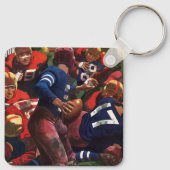 ヴィンテージスポーツサッカー選手クォーターバックinゲーム キーホルダー (裏面)