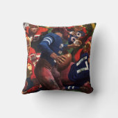 ヴィンテージスポーツサッカー選手クォーターバックinゲーム クッション (裏面)