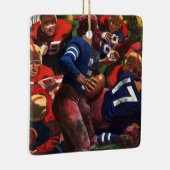 ヴィンテージスポーツサッカー選手クォーターバックinゲーム セラミックオーナメント (右)