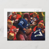 ヴィンテージスポーツサッカー選手クォーターバックinゲーム ポストカード (正面/裏面)