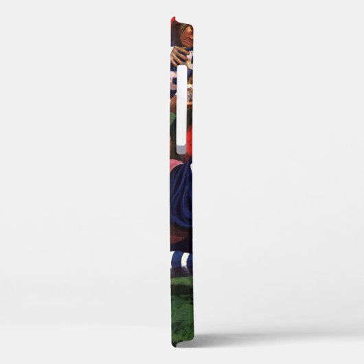 ヴィンテージスポーツサッカー選手クォーターバックinゲーム Case-Mate iPhoneケース (裏面 / 左)