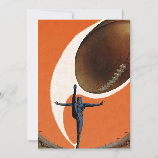 ヴィンテージスポーツサッカー選手ゲーム招待状 招待状 (正面)