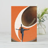 ヴィンテージスポーツサッカー選手ゲーム招待状 招待状 (スタンド正面)