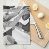 ヴィンテージスポーツサッカー選手、クォーターバック キッチンタオル (四つ折り)