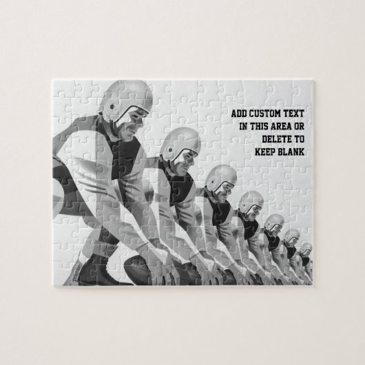 ヴィンテージスポーツサッカー選手、クォーターバック ジグソーパズル (横)
