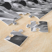 ヴィンテージスポーツサッカー選手、クォーターバック ジグソーパズル (側面)