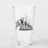 ヴィンテージスポーツサッカー選手、クォーターバック タンブラーグラス (裏面)