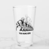 ヴィンテージスポーツサッカー選手、クォーターバック タンブラーグラス (正面)