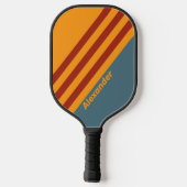 ヴィンテージスポーツサンライズオン石板ストライプズと名前 ピックルボールラケット (裏面)