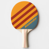 ヴィンテージスポーツサンライズオン石板ストライプズと名前 卓球ラケット (正面)