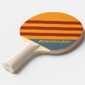 ヴィンテージスポーツサンライズオン石板ストライプズと名前 卓球ラケット (正面アングル)