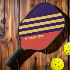 ヴィンテージスポーツサーフストライプサンセット名 ピックルボールラケット