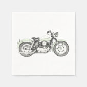ヴィンテージスポーツスターヴィンテージバイク紙パーティー スタンダードカクテルナプキン (正面)