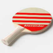 ヴィンテージスポーツストライプさくらんぼ名 卓球ラケット (正面アングル)