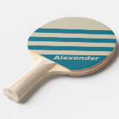 ヴィンテージスポーツストライプアクアマリン名 卓球ラケット (正面アングル)