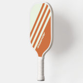 ヴィンテージスポーツストライプオレンジ色の名前 ピックルボールラケット (左)