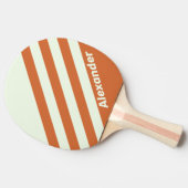 ヴィンテージスポーツストライプオレンジ色の名前 卓球ラケット (横)