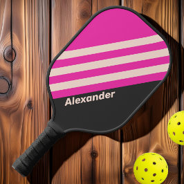 ヴィンテージスポーツストライプバブルガム名 ピックルボールラケット