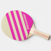 ヴィンテージスポーツストライプピンク色の名前 卓球ラケット (横)