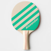 ヴィンテージスポーツストライプミントの名前 卓球ラケット (正面)