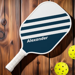 ヴィンテージスポーツストライプ海軍の名前 ピックルボールラケット