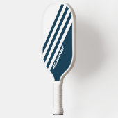 ヴィンテージスポーツストライプ海軍の名前 ピックルボールラケット (左)