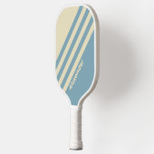 ヴィンテージスポーツストライプ海（名前） ピックルボールラケット (左)