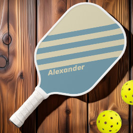 ヴィンテージスポーツストライプ海（名前） ピックルボールラケット