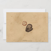 ヴィンテージスポーツチケットブライダルシャワー招待状- Bball 招待状 (裏面)