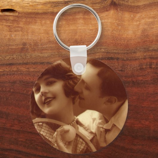 ヴィンテージスポーツテニス、愛とロマンス キーホルダー (裏面)