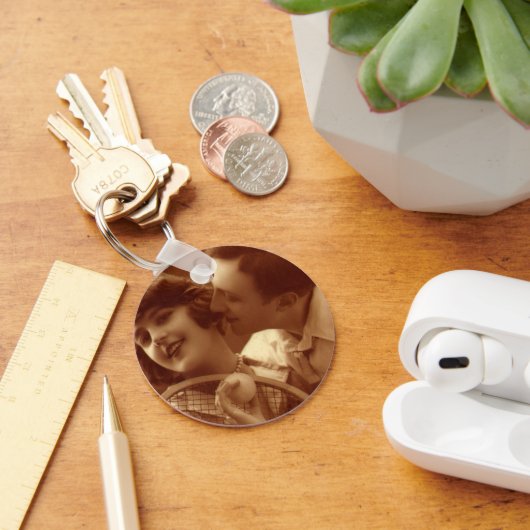 ヴィンテージスポーツテニス、愛とロマンス キーホルダー (デスク)