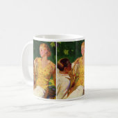 ヴィンテージスポーツテニス、愛とロマンス コーヒーマグカップ (正面左)