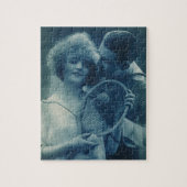 ヴィンテージスポーツテニス、愛とロマンス ジグソーパズル (縦)