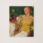 ヴィンテージスポーツテニス、愛とロマンス ジグソーパズル (縦)